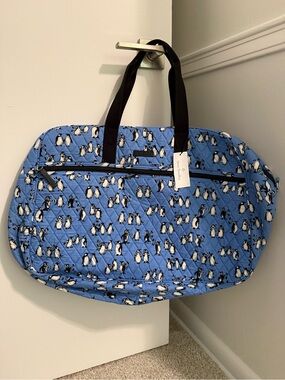 Vera Bradley Playful Penguins Grand Traveler Bag NWT